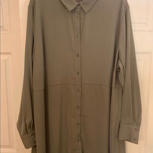 Susan Graver Tunic Button Down Top